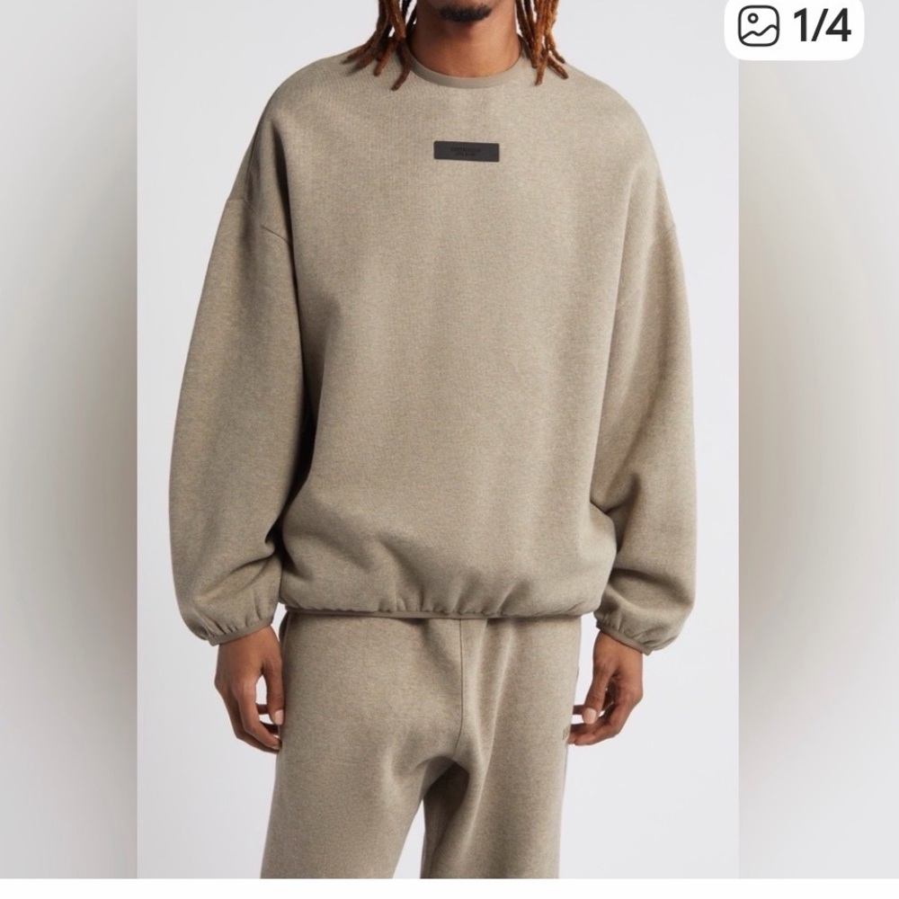 Essentials Fear of God Beige Sweater large